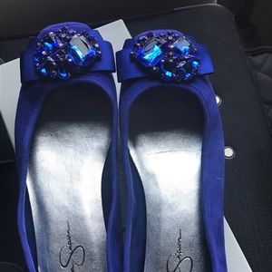 New Jessica Simpson Blue Suede Flats size 6.5